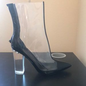 Clear high heel boots Kendall + Kylie New
